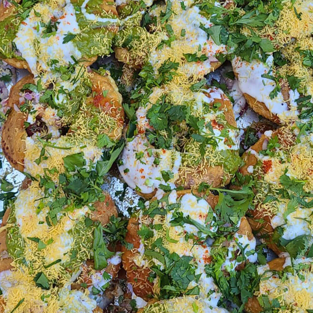 Papdi chaat Indian street food at Tandoori Guys Oceanside